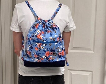 Drawstring Backpack PDF Sewing Pattern, Easy Backpack Pattern, Instant Download PDF Sewing Pattern