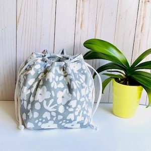 Drawstring Bag Sewing Pattern, Japanese Rice Bag Style Sewing Pattern, Reversable Drawstring Pouch, Instant Download PDF Pattern, Bucket Bag
