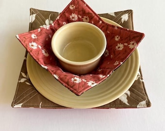 Quilted Bowl Cozy and Plate Cozy Sewing Pattern, Beginner Friendly (PDF Download)
