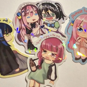 Bocchi anime band stickers