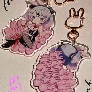 Bunny Hole Diva Acrylic Keychain | miku Charm| Cute Anime Merch Gift