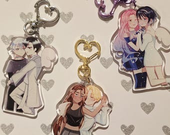 ALNST Couples| Heart Acrylic Keychain | Alnst Charm | Cute Anime Merch Gift