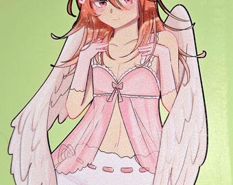 Glitter Lingere Angel | laptop sticker | vinyl sticker | car decal