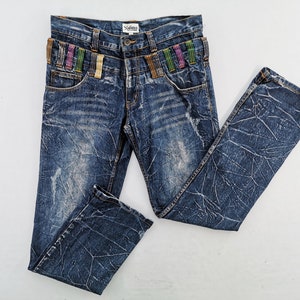 Nylaus Denim Jeans Distressed Vintage Size 82cm Nylaus Denim Pants Size 32/33x33