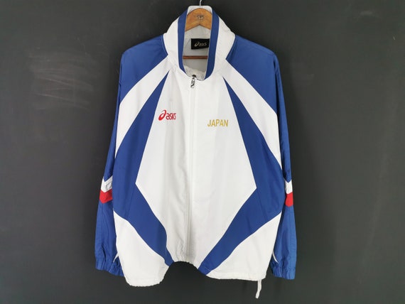 Asics Jacket Vintage 90s Asics Japan Color Block Windbreaker Asics Jacket Vintage 90s Asics Japan Color Block Windbreaker