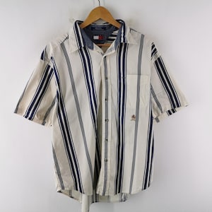 Tommy Hilfiger Shirt Vintage Tommy Hilfiger Striped Button Shirt Size XL