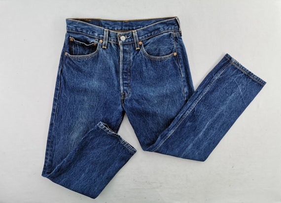 Levis 501 Jeans Distressed Size 32 Levis 501 Deni… - image 1