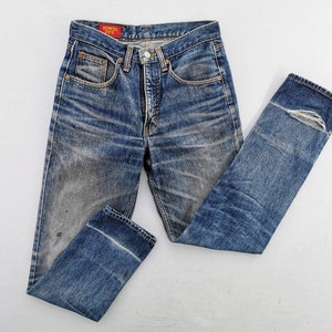 Edwin Distressed Jeans Vintage Size 29 Edwin Denim Pants Made In USA Size 29/30x32