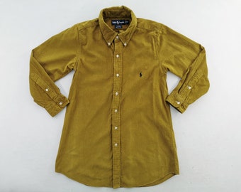 Polo Ralph Lauren Shirt Ladies XL Vintage Polo Ralph Lauren Plain Green Button Shirt