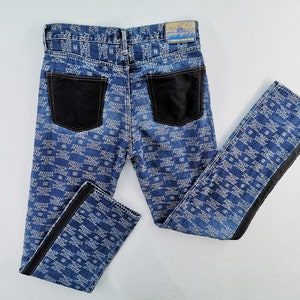 Made To Order Embroidered Monogram Baggy Denim Pants - Men - Ready-to-Wear