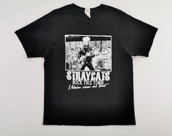 T-shirt Rockabilly Teddy Boy - Motifs Rock'n'Roll - Marron - Neuf Avec étiquettes