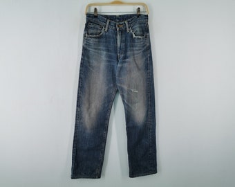 Edwin Distressed Jeans Vintage Edwin 505ZX Selvedge Denim Jeans Made In Japan Size 28/28x33