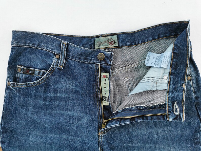Wrangler 20X Jeans Distressed Vintage Size 32 Wrangler 20X Denim Pants Size 33/34x36.5 image 8
