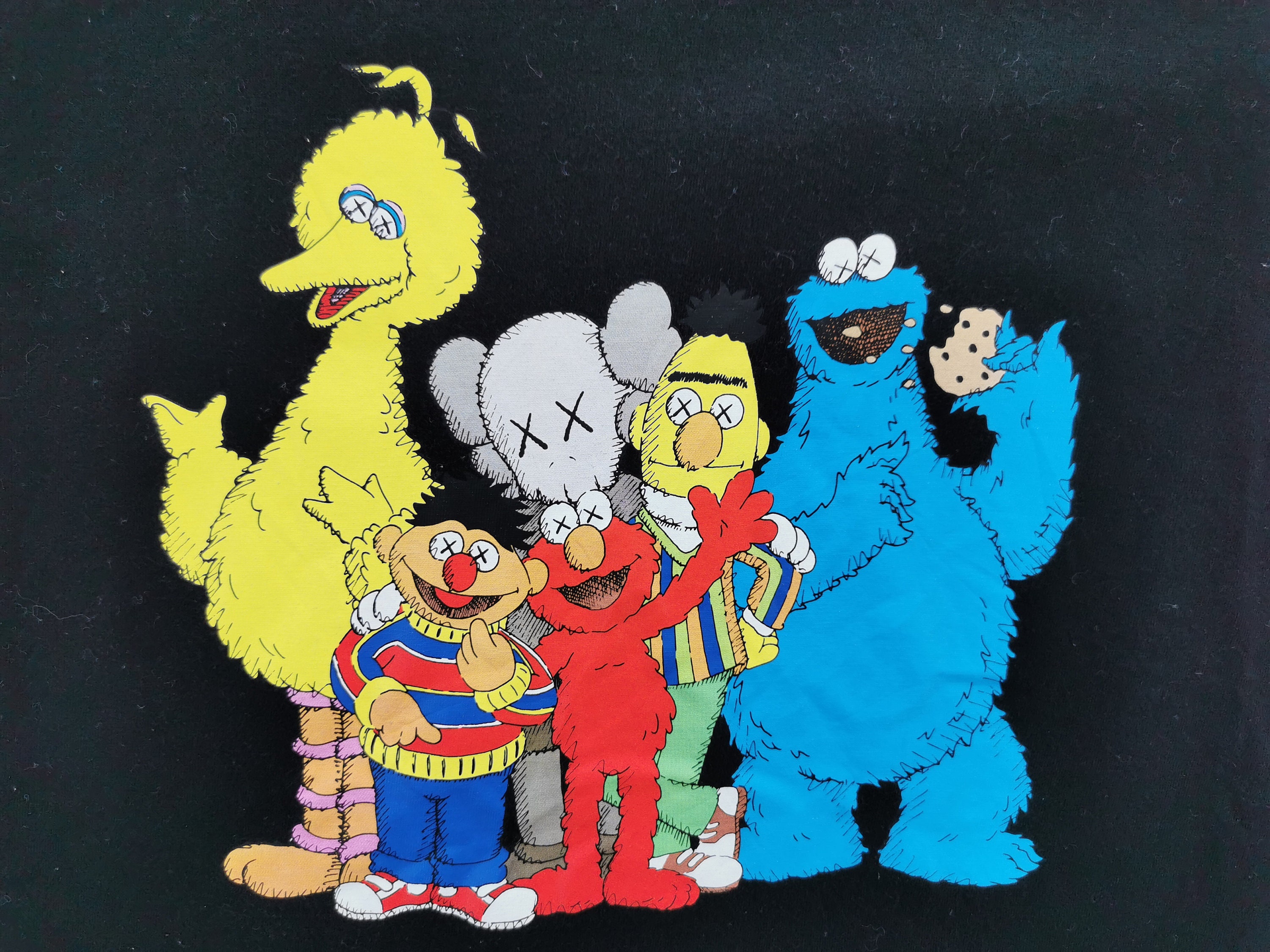 Sesame Street Shirt Kaws Shirt Sesame Street X Kaws T Shirt Size L 