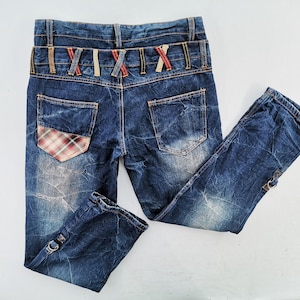Nylaus Denim Jeans Distressed Vintage Size 85cm Nylaus Denim Pants Size 33/34x29.5