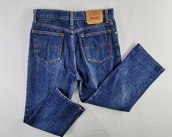 Levis 505-0217 Jeans Slitna Vintage 90-tals Storlek 32 Levis 505-0217 Denimbyxor Storlek 31/32x23.5
