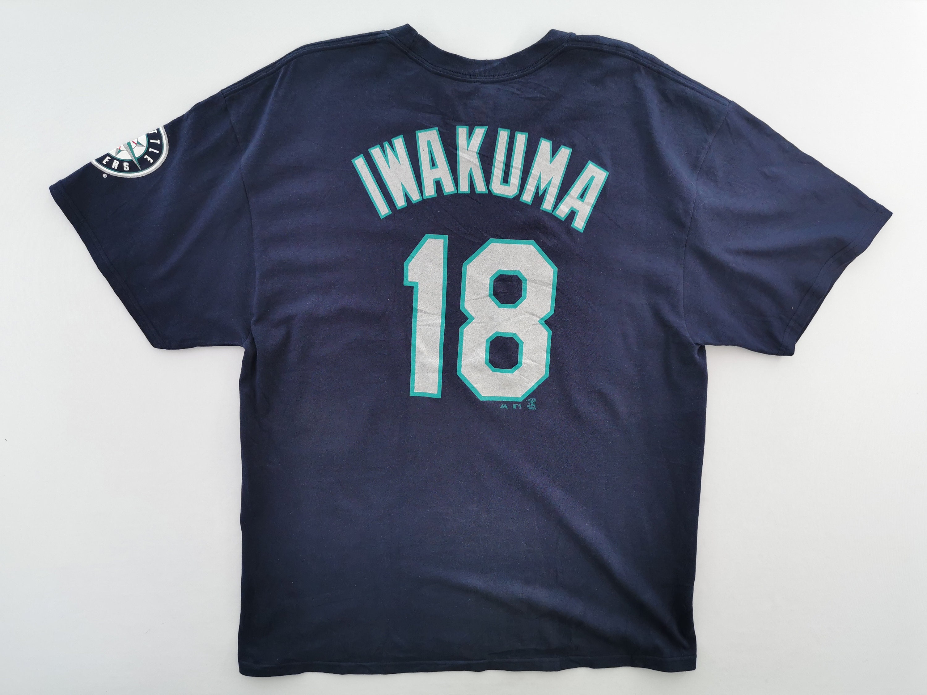 Mariners MLB Shirt Vintage Mariners Iwakuma #18 Baseball New Old 