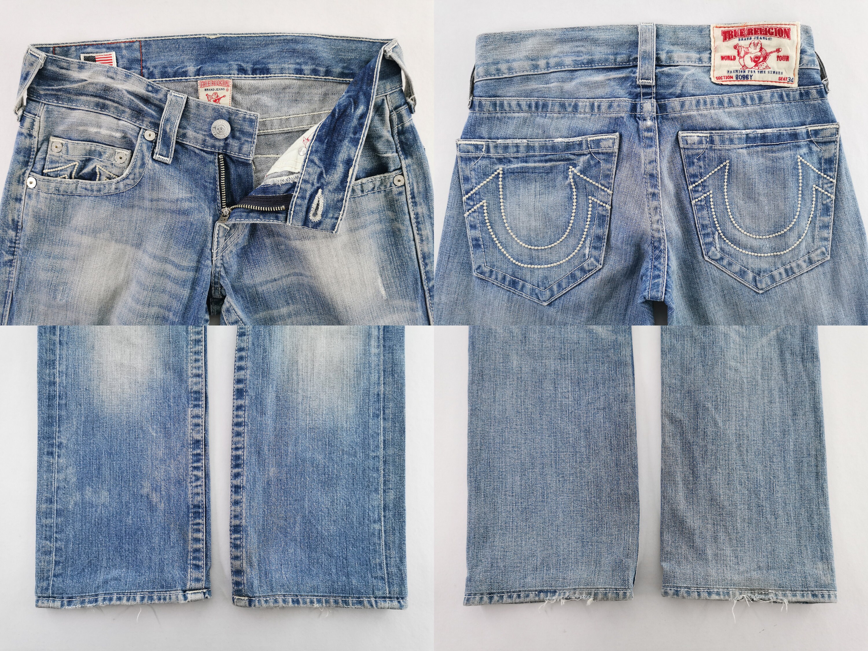 トゥルーレリジョン、ジーンズ、ダメージ加工 TRUE RELIGION(トゥルーレリジョン)ジーンズダメージインレイ