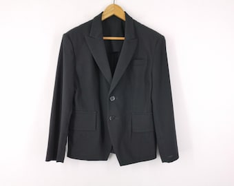 Chaqueta Yohji Yamamoto Vintage 90s Yohji Yamamoto Abrigo Blazer Chaqueta Fabricada en Japón Talla M