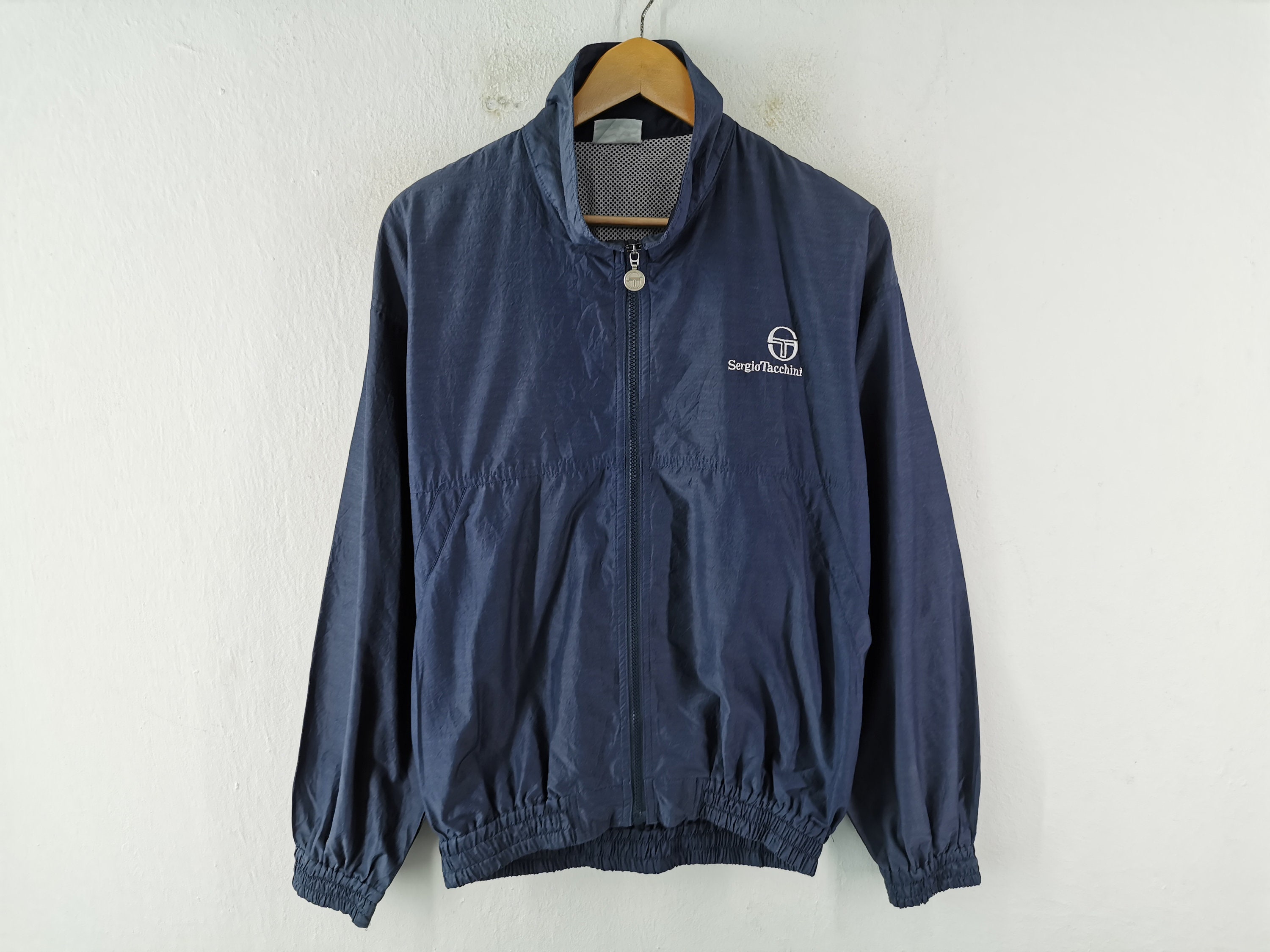 Sergio Tacchini Jacket Vintage 90s Sergio Tacchini Logo Windbreaker Jacket Size XL Etsy Ireland