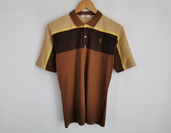 トップス 90s Yves Saint Laurent polo shirt YSL Vintage 90s YSL Yves Saint Laurent Pour Homme Polo T-Shirt