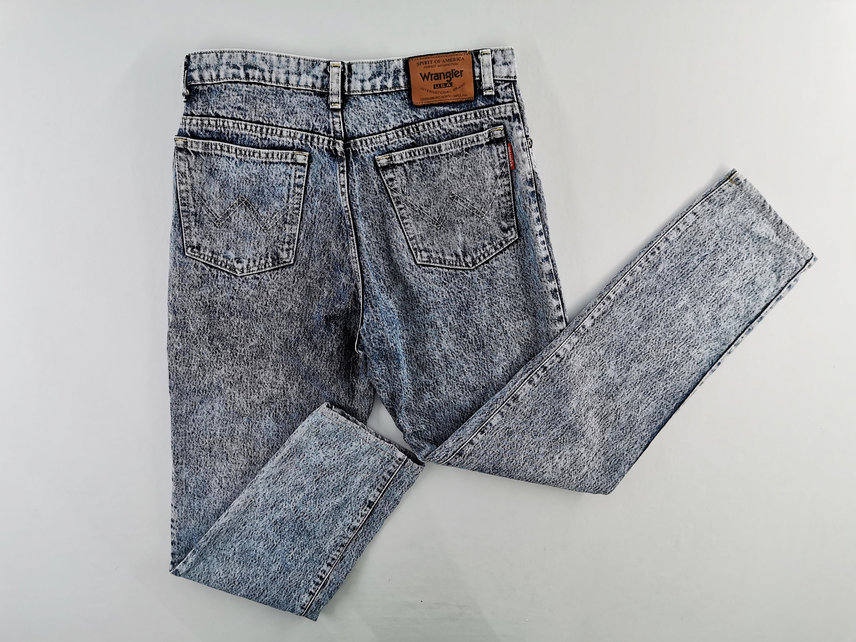 Wrangler Jeans Vintage 80's Wrangler Acid Wash Denim Made - Etsy Norway