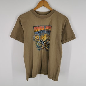 Mickey Shirt Vintage Mickey Indiana Jones T Shirt Size M/S