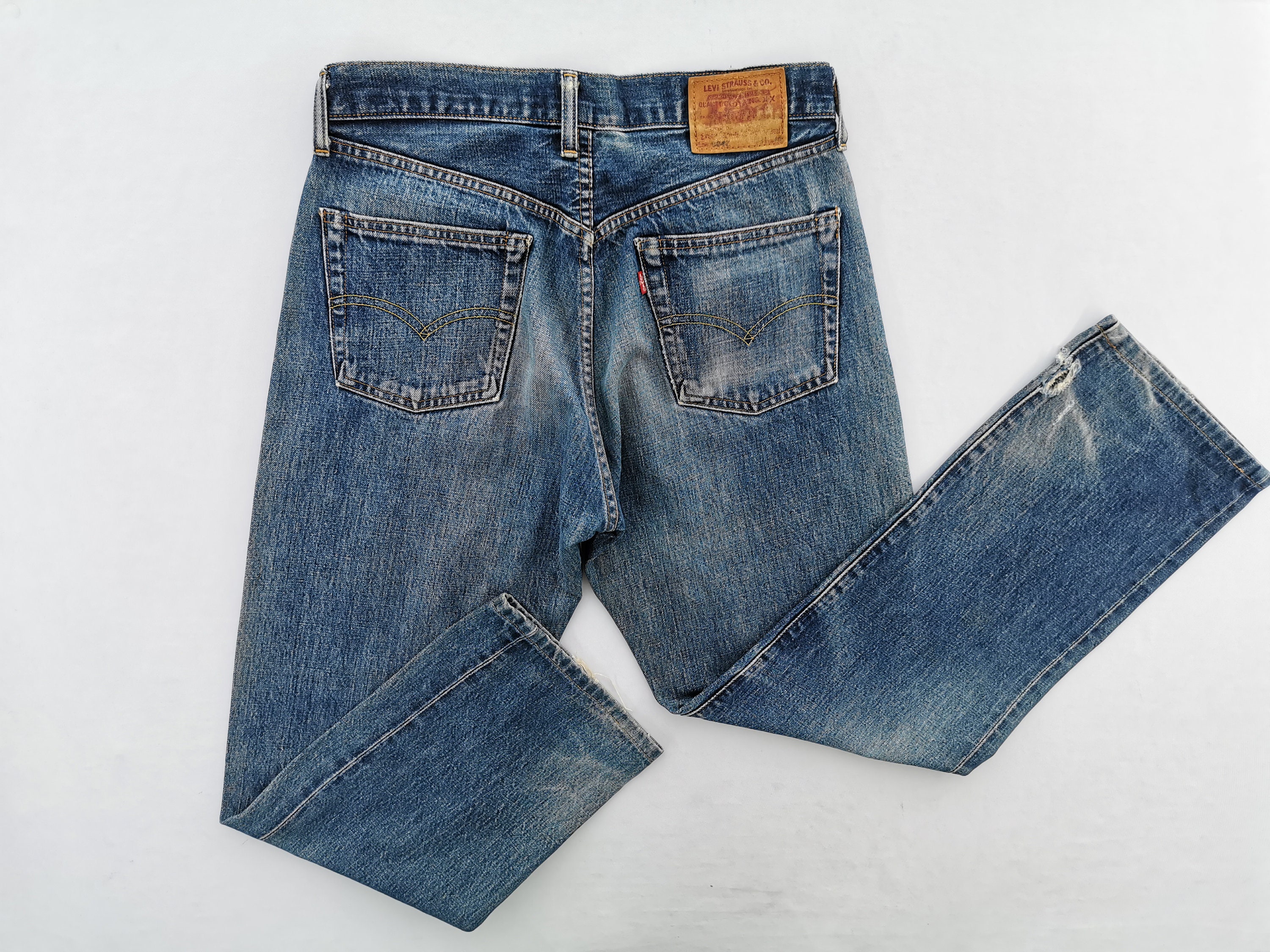 Levis 504 Selvedge Jeans Distressed Size 31 Levis Denim Pants - Etsy