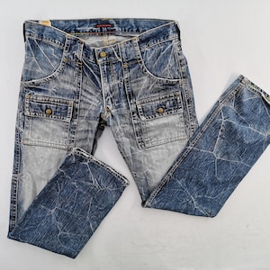 Blue Way Jeans Vintage Size 34 Blue Way Made In Japan Denim Pants Size 34/35x30.5