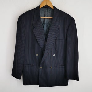 Versace Jacket Vintage 90s Versace Coat Blazer Jacket Made In Italy Size L