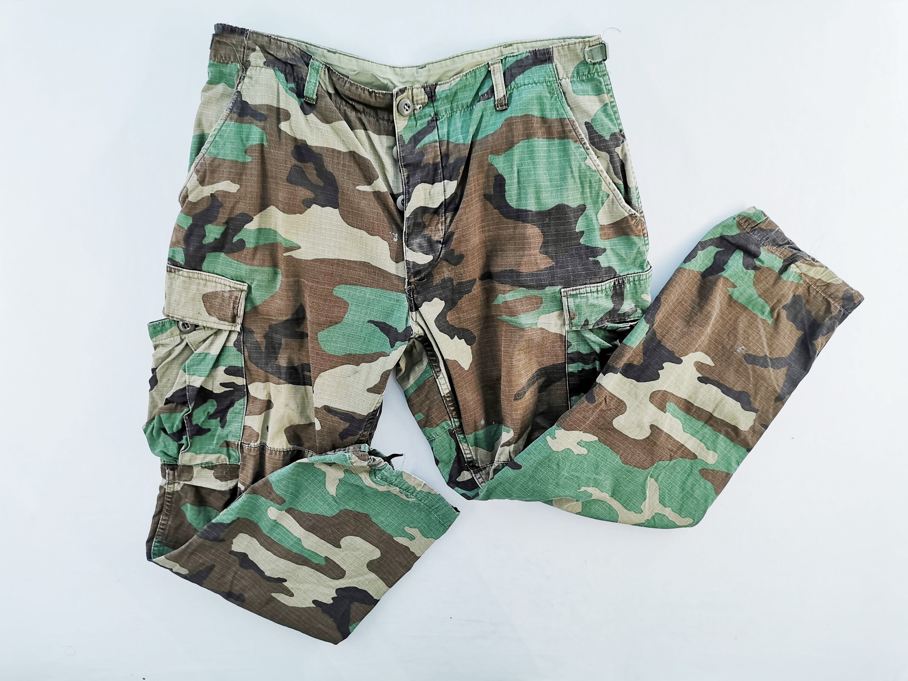 1995 Pleated Front Cargo Pants in Camouflage 