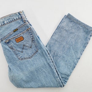 Wrangler Jeans Distressed Size 32 Vintage Wrangler Denim Pants Made In Japan Size 31/32x28.5 image 5