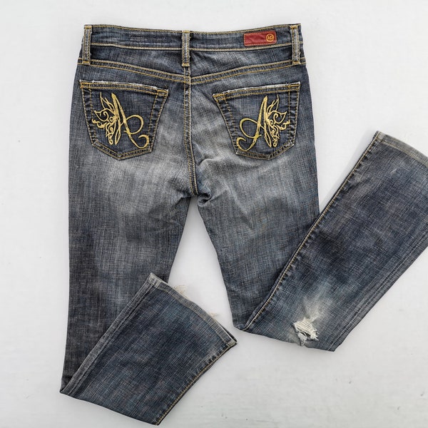 Adriano Goldschmied Jeans Distressed Adriano Goldschmied Denim Pants Made In USA Size 29/30x30.5