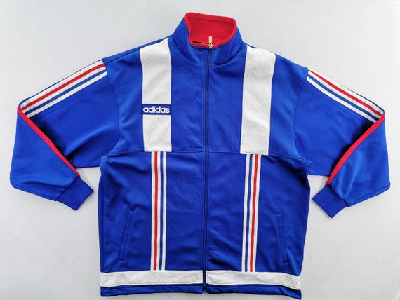 ジャケット・アウター vintage adidas total handling jacket cs Vintage Adidas Jacket Red Blue Color Block Size Vintage XS