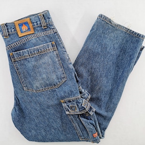 Faction Denim Jeans Distressed Vintage Size 32 Fiction Denim Pants Size 33/34x31