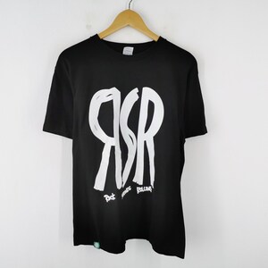 RSR シャツ ヴィンテージ RSR ロックサウンド ローリング ビッグロゴ Tシャツ サイズ L