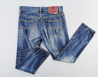 Edwin Jeans Distressed Vintage Size 31 Edwin Denim Pants Made In Japan Size 33/34x32
