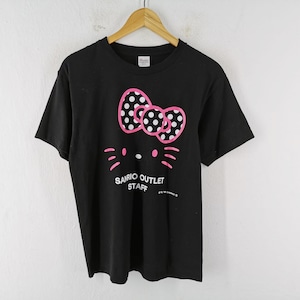 ハローキティ シャツ ハローキティ サンリオアウトレット スタッフTシャツ サイズM