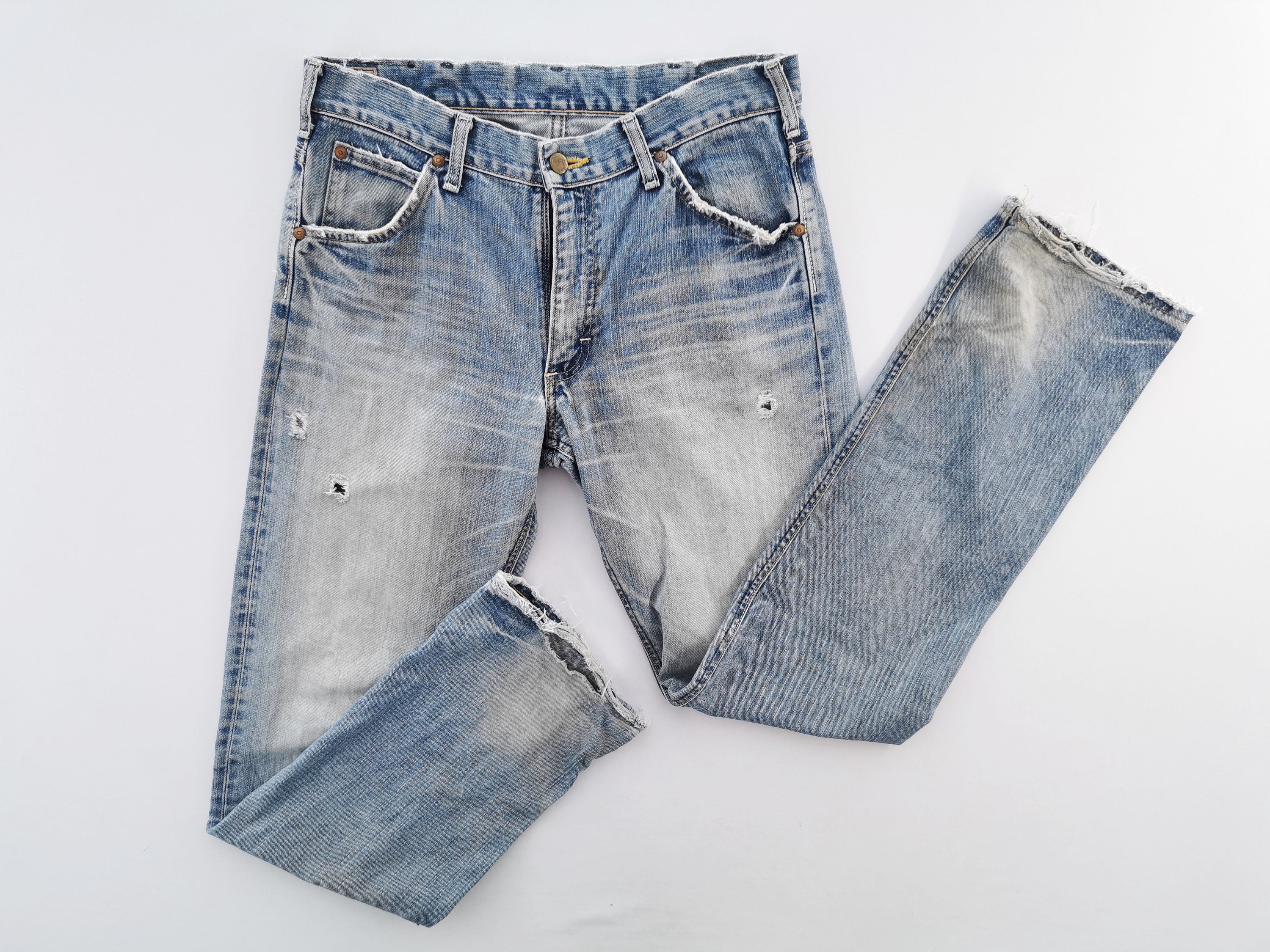 【Lee】 31×31 日本製 デニム ジーンズ ヴィンテージ ハイウエスト Lee Jeans Distressed Vintage Size 31 Lee Made in Japan Denim