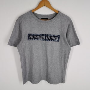 Number Nine Shirt Vintage 90s Number Nine T Shirt Size L