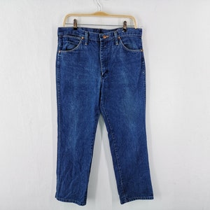 Wrangler Jeans Distressed Vintage Size 34 Wrangler Denim Pants Size 34/35x28 image 3