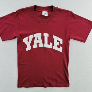 YALE Shirt Vintage YALE Big Logo T Shirt Made In USA Size S