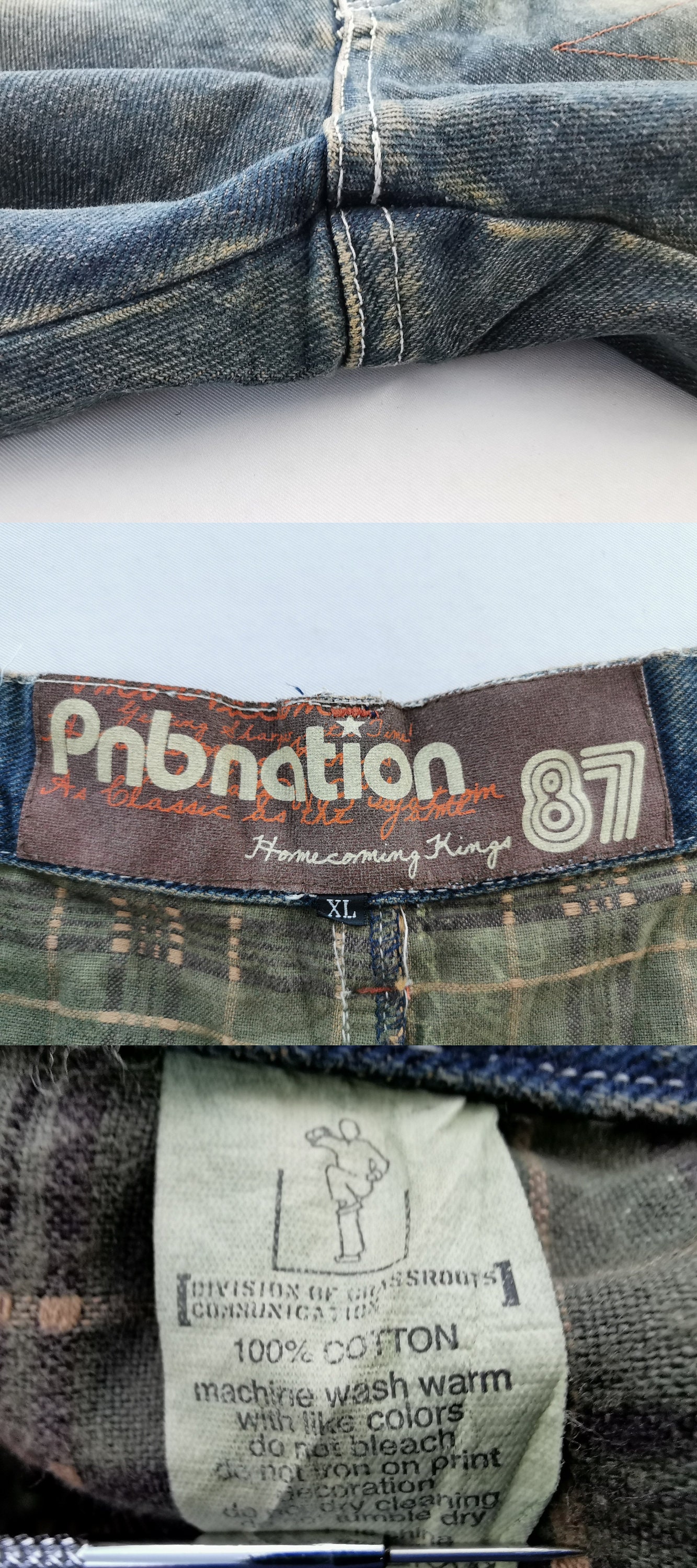 Pnb Nation Jeans Size XL Vintage 90's Pnb Nation King Spell