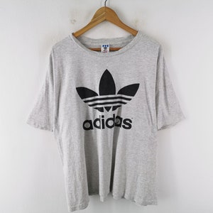 Adidas Shirt Vintage 90&#39;s Adidas Trefoil Big Logo T Shirt Made In USA Size L