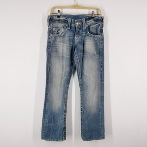 True Religion Jeans Distressed Vintage True Religion Denim Jeans Made In USA Size 30