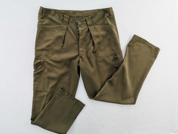 Vintage WW2 M43 Field Cotton Trousers OD Pants Shell - WWII