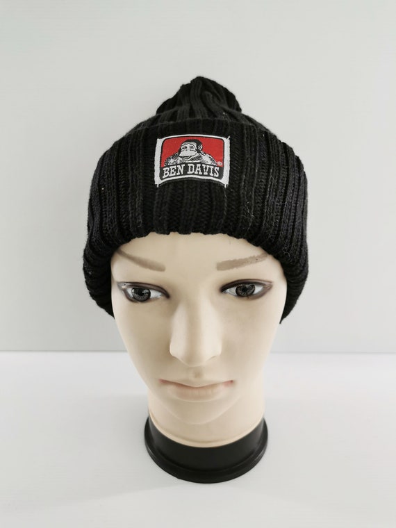 Ben Davis Beanie Vintage Ben Davis Logo Knit Beanie Hat