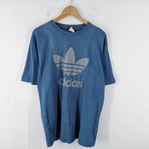 Adidas Shirt Distressed Vintage 90s Adidas Big Logo T Shirt Size L