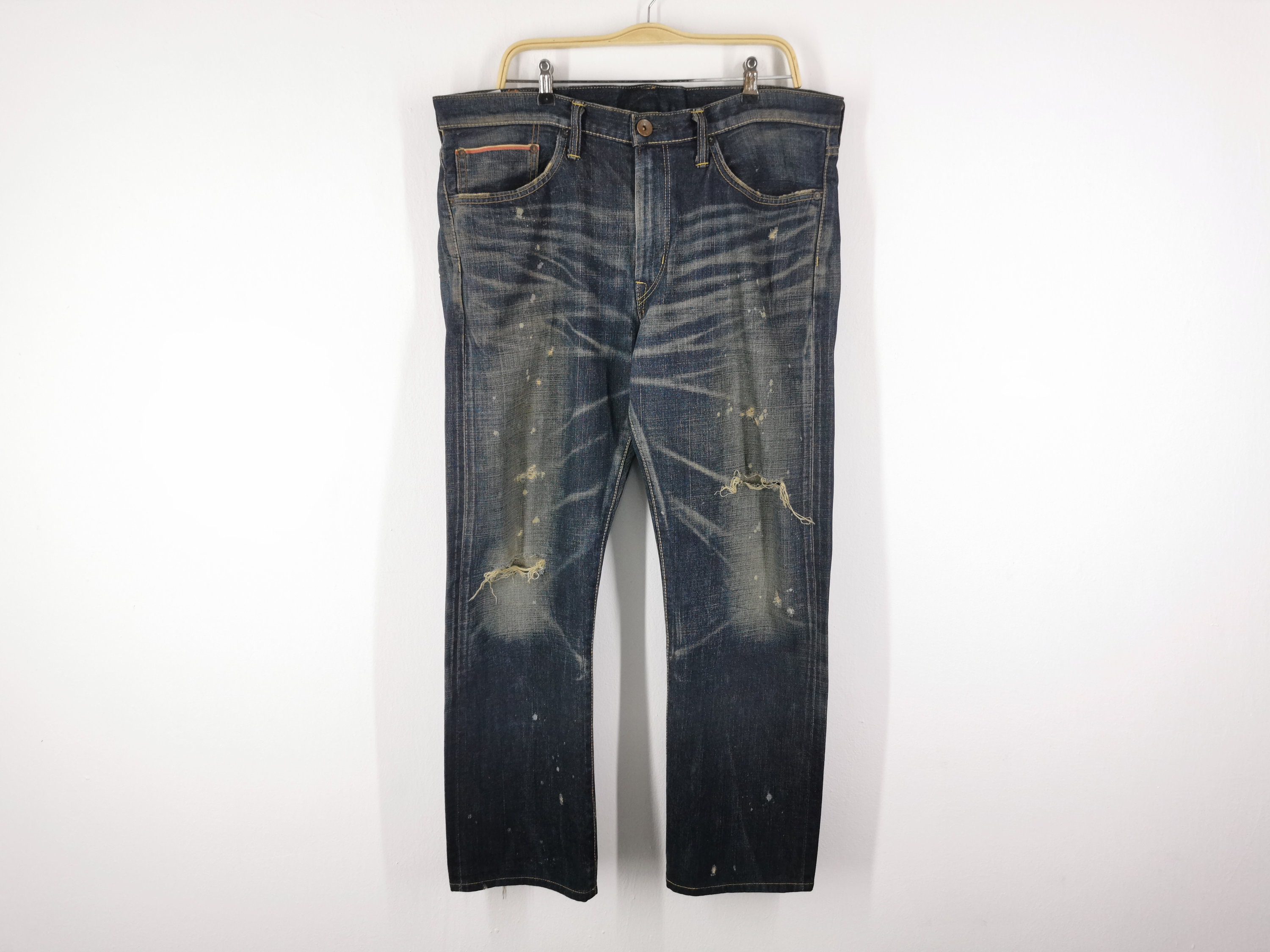 Edwin Distressed Jeans Vintage Edwin 505ZX Selvedge Denim