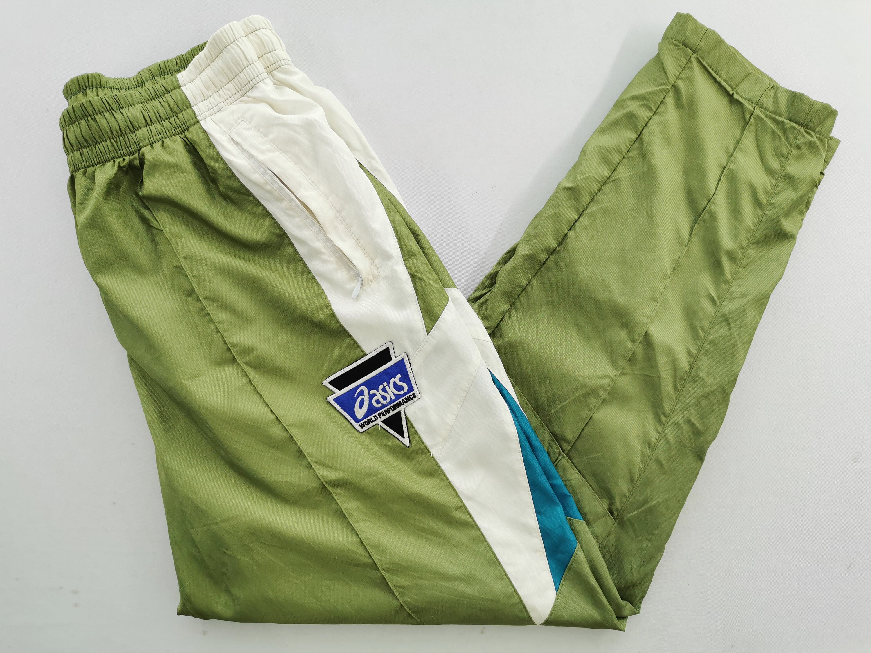 Asics Pants Vintage 90s Asics World Performance Logo Track Pants Made In Japan Size 34